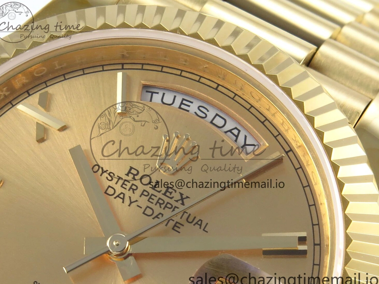 0504 QuickDry Day Date 40 YG 228238 KF 1:1 Best Edition YG Roman Dial on President Bracelet VR3255 (Gain Weight) 839